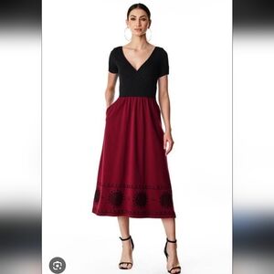 WAYWARD FANCIES Eshakti Graphic embroidery cotton Plus Size Dress Size 18W Boho